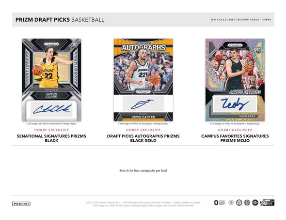 2024-25 Panini Prizm Draft Picks Collegiate Basketball Hobby Box