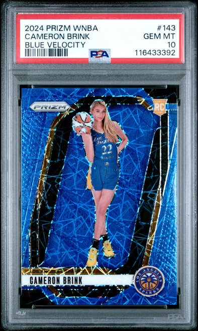 2024 Prizm WNBA-Cameron Brink-Blue Velocity #143 PSA 10