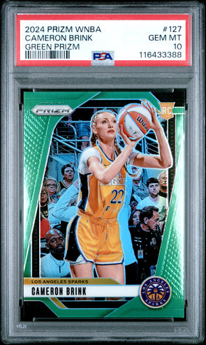 2024 Prizm WNBA-Cameron Brink-Green Prizm #127 PSA 10