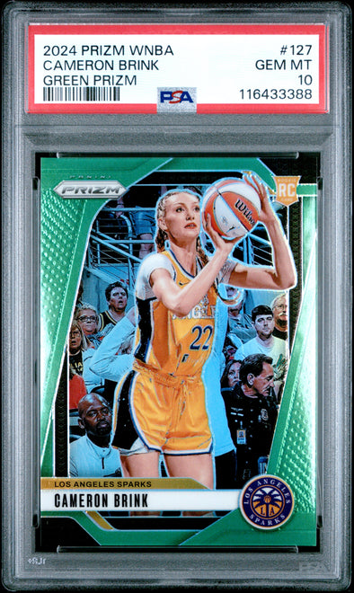 2024 Prizm WNBA-Cameron Brink-Green Prizm #127 PSA 10