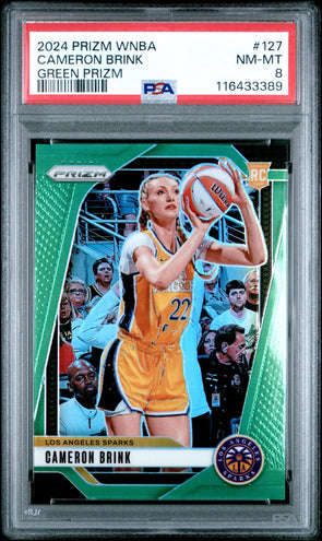 2024 Prizm WNBA-Cameron Brink-Green Prizm #127 PSA 8