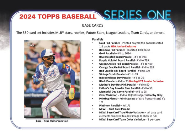 2024 Topps Baseball Series 1 Hobby Box