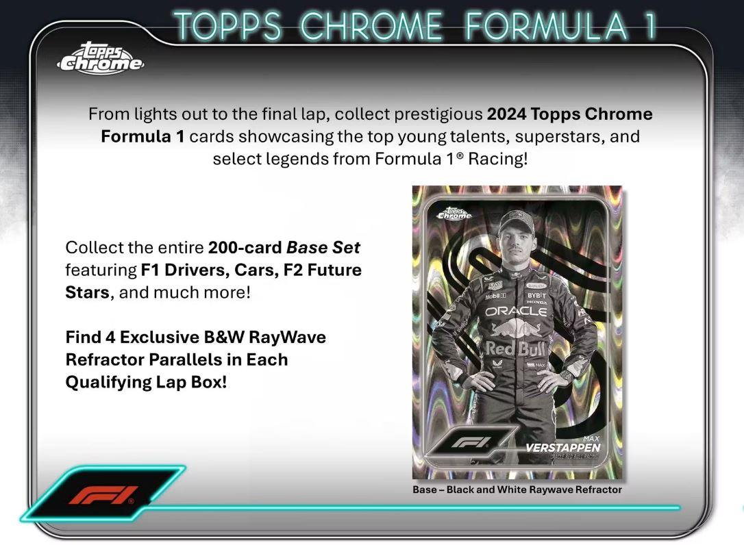 2024 Topps Chrome Formula 1 Hobby Box - TCC Black Bird - Il Tempio del 2024 Topps Chrome Formula 1 Hobby Box - TCC Black Bird - Il Tempio del