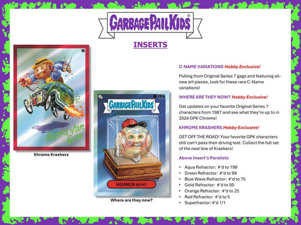 2022 Topps Chrome Garbage Pail Kids Series 7 Hobby Box