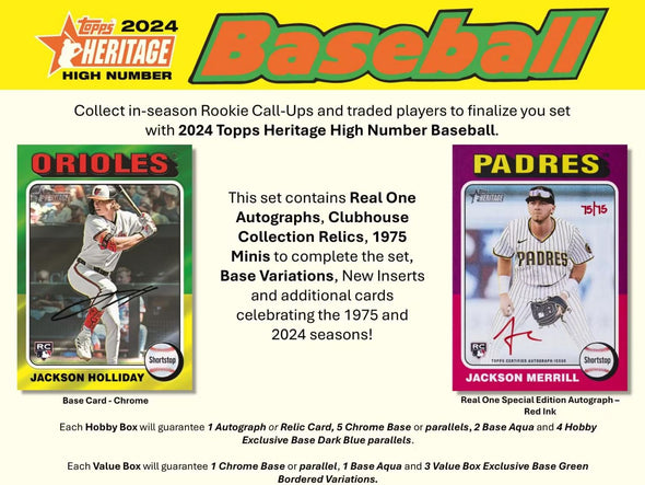 2024 Topps Heritage High Number Hobby Box