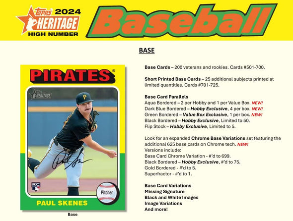 2024 Topps Heritage High Number Hobby Box