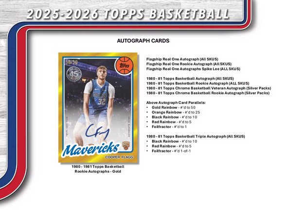 2025-26 Topps Basketball Hobby Box