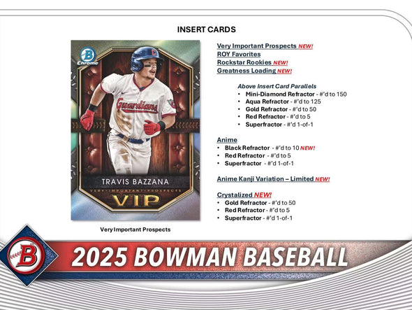 2025 Bowman Baseball Blaster Box