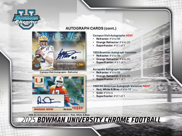 2025 Bowman Chrome U Football Value Box