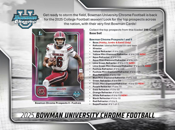 2025 Bowman Chrome U Football Value Box