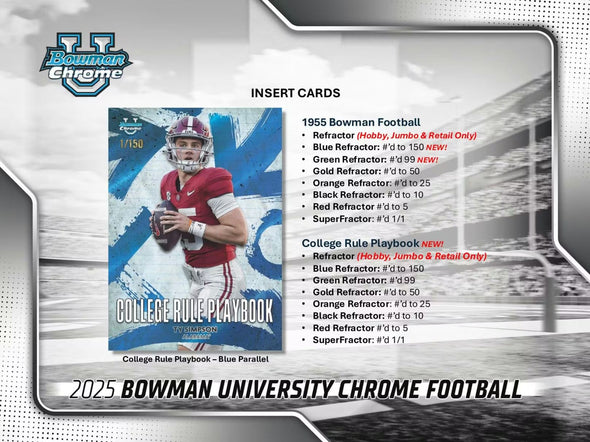 2025 Bowman Chrome U Football Value Box