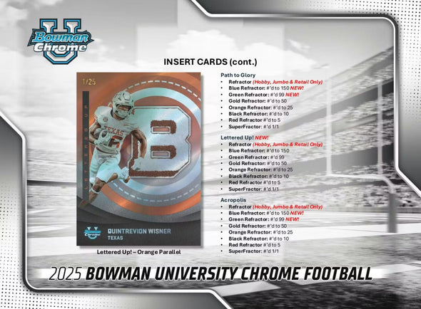 2025 Bowman Chrome U Football Value Box