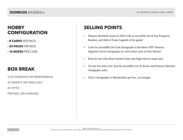2025 Panini Donruss Baseball Hobby Box