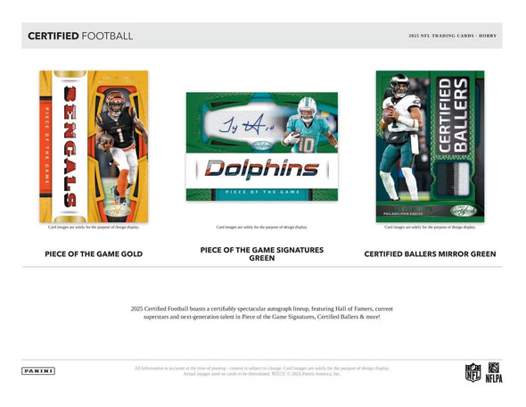 2025 Panini Certified Football Hobby Box