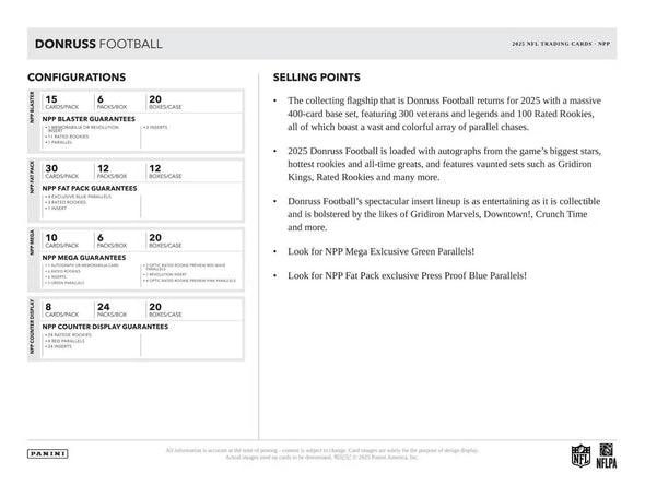 2025 Panini Donruss Football Blaster Box