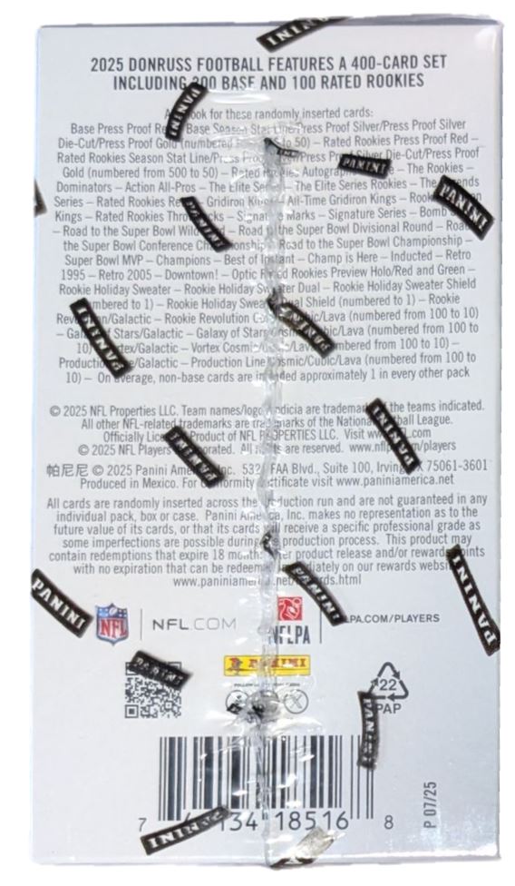 2025 Panini Donruss Football Holiday Blaster Box