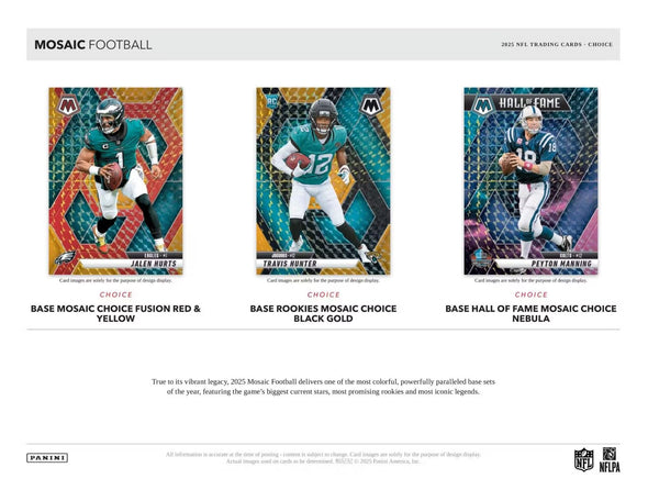 2025 Panini Mosaic Football Choice Hobby Box