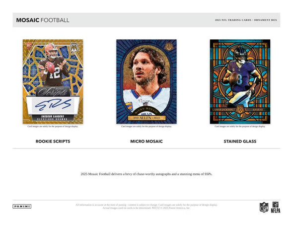 2025 Panini Mosaic Football Ornament Box