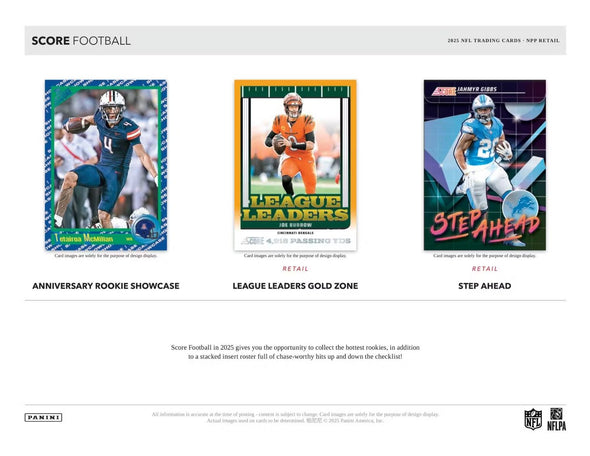 2025 Panini Score Football Retail Box