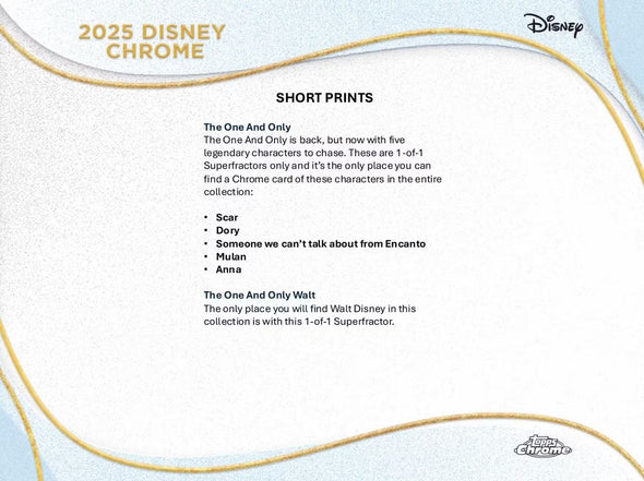 2025 Topps Chrome Disney Blaster Box