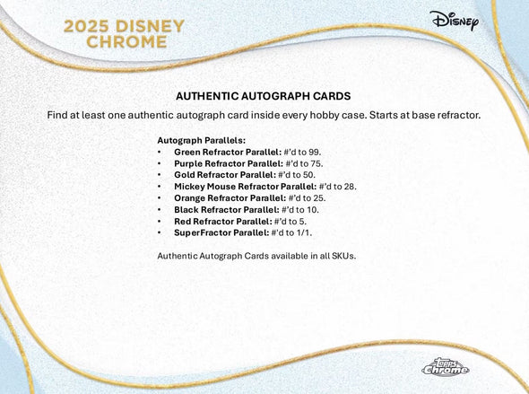 2025 Topps Chrome Disney Mega Box