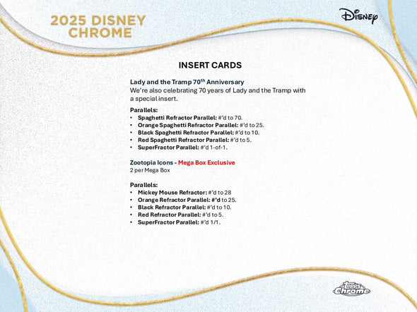 2025 Topps Chrome Disney Mega Box