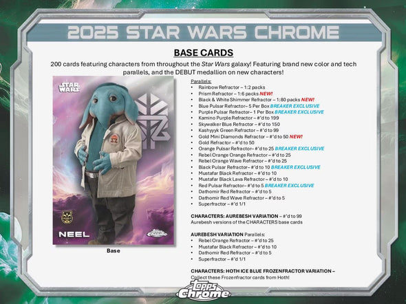 2025 Topps Chrome Star Wars Hobby Box