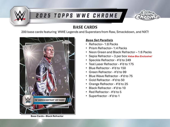 2025 Topps Chrome WWE Blaster Box