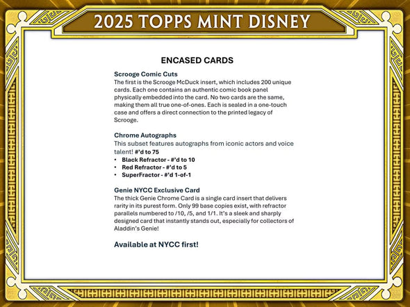2025 Topps Disney Mint Hobby Box