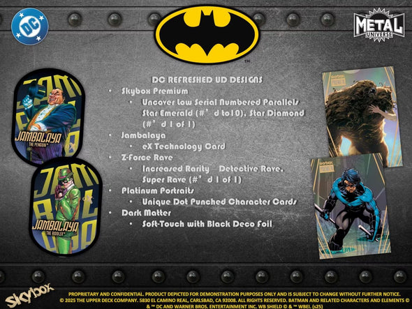 2025 Upper Deck Batman Skybox Metal Universe Hobby Box