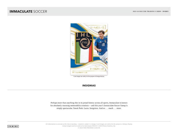 2023-24 Panini Immaculate Soccer Hobby Box (Pre-Order)