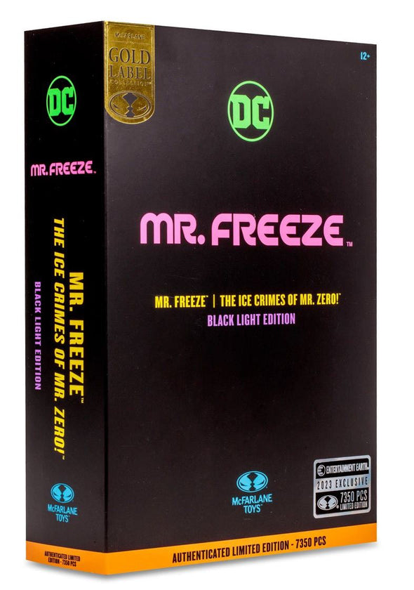 DC Multiverse Mr. Freeze Black Light Gold Label 7" Action Figure EE Exclusive