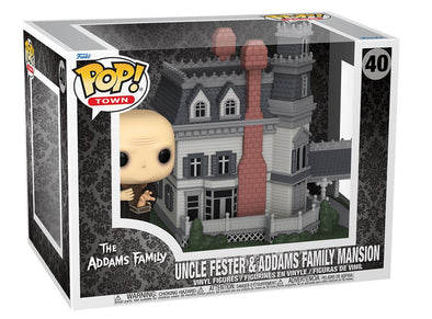 Funko Pop! Town-The Addams Family-Uncle Fester & Addams Family Mansion #40
