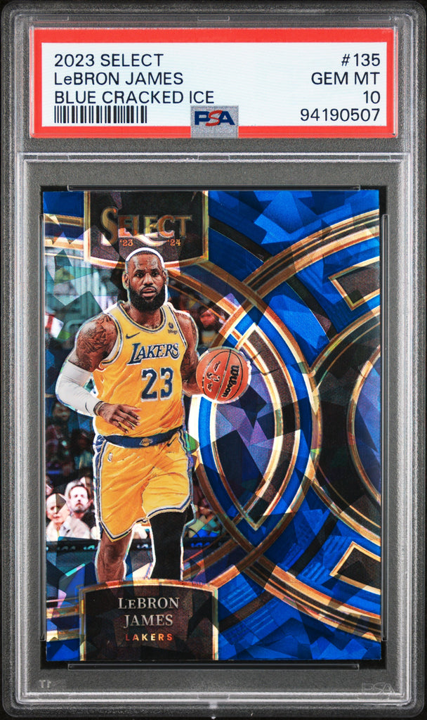 2021 shops LEBRON JAMES FANATICS CRACKED ICE PSA 10