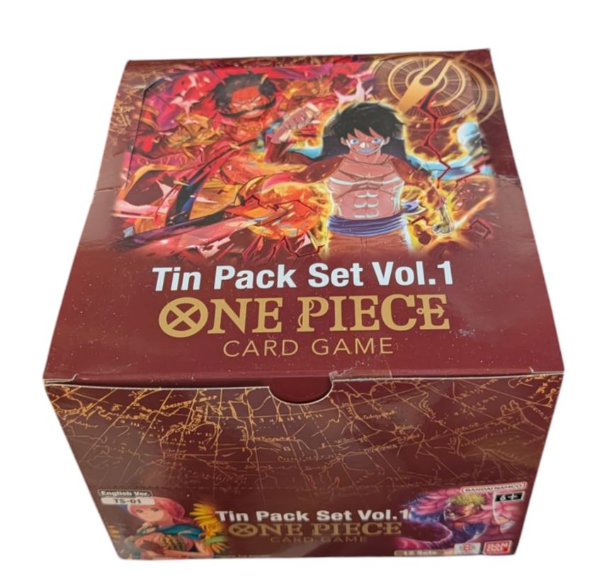 One Piece Tin Pack Set Vol. 1 Display - One Piece Promotion Cards (OP- JB's Sports Cards One Piece Tin Pack Set Vol. 1 Display - One Piece Promotion Cards (OP- JB's Sports Cards