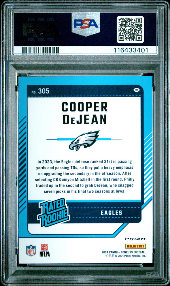 2024 Donruss-Cooper Dejean-Optic Preview Blue Scope PSA 10