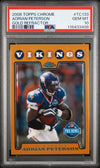 2008 Topps Chrome-Adrian Peterson-Gold Refractor #'d 199 PSA 10
