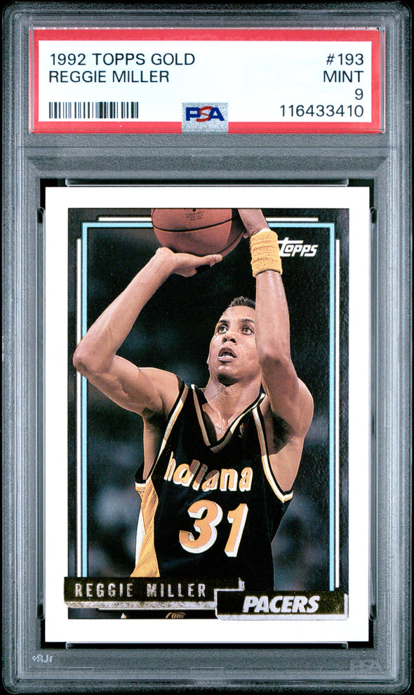 1992-93 Topps-Reggie Miller-Gold PSA 9