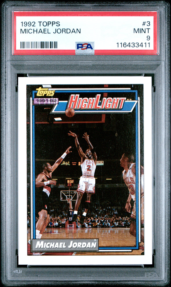 1992-93 Topps-Michael Jordan #3 PSA 9