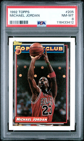 1992-93 Topps-Michael Jordan #205 PSA 8
