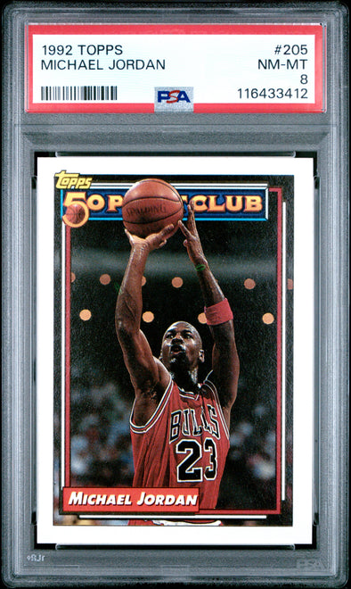 1992-93 Topps-Michael Jordan #205 PSA 8