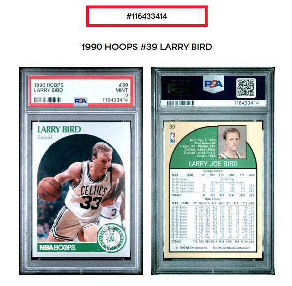 1990-91 Hoops-Larry Bird #39 PSA 9
