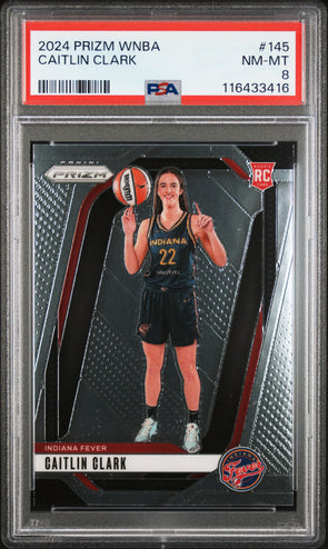 2024 Prizm WNBA-Caitlin Clark #145 PSA 8