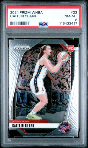 2024 Prizm WNBA-Caitlin Clark #22 PSA 8