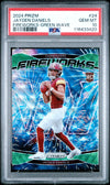 2024 Prizm-Jayden Daniels #24 Fireworks-Green Wave PSA 10