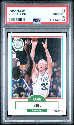 1990 Fleer Basketball #8 Larry Bird PSA 10