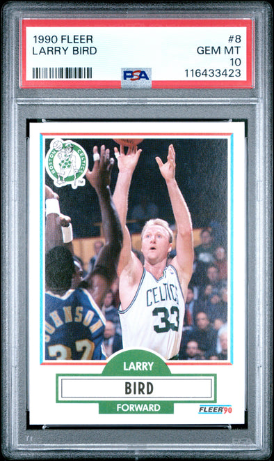 1990 Fleer Basketball #8 Larry Bird PSA 10
