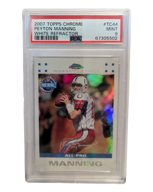 2007 Topps Chrome-Peyton Manning White Refractor #TC44 #'d 559/869 PSA 9