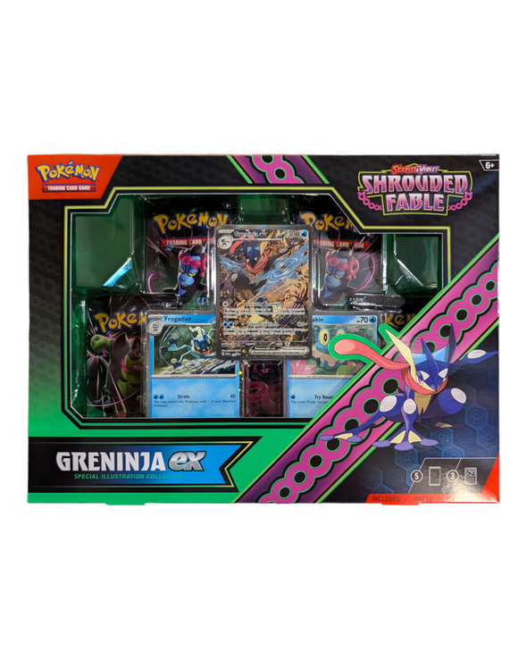 Pokemon Scarlet & Violet Shrouded Fable Kingdra Ex & Greninja Ex Special Illustration Collection Box Set Of 2