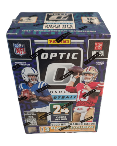 2023 Panini Donruss Optic Football Hobby Blaster Box (Blue Scope Parallels)